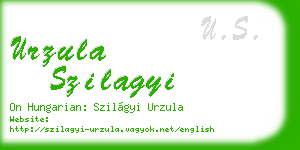 urzula szilagyi business card